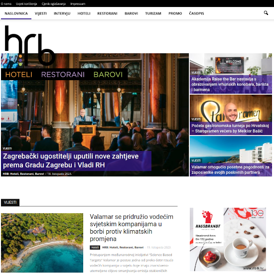 HRB.com.hr homepage