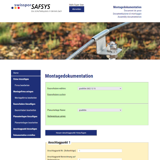 Swisspor Montagedokumentation Example