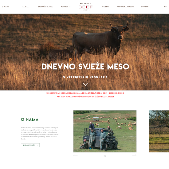 Natura-Beef.hr homepage