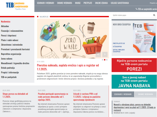 teb.hr homepage